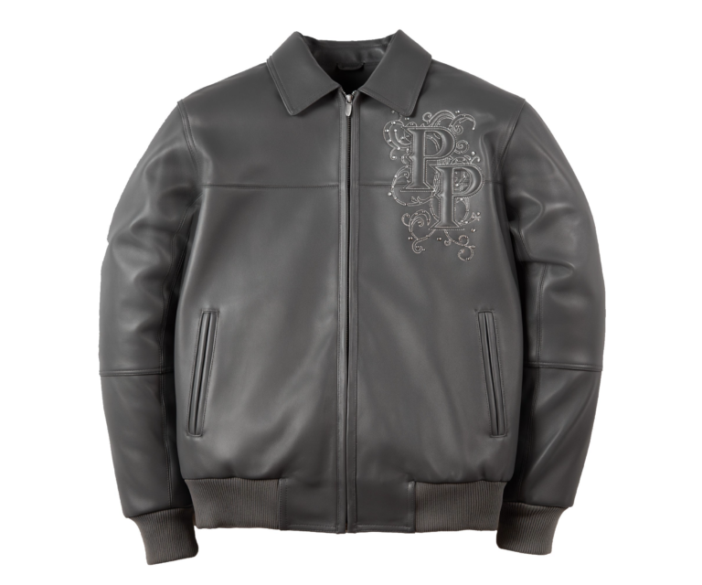Pelle Pelle Shoulder Crest Jacket, Steel Grey / Ivory, front view