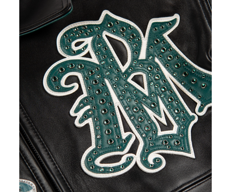Pelle Pelle All Time Champions Jacket, Black / Dark Green / Silver / White, gallery detail 8