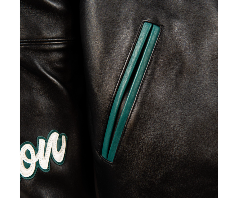 Pelle Pelle All Time Champions Jacket, Black / Dark Green / Silver / White, gallery detail 6