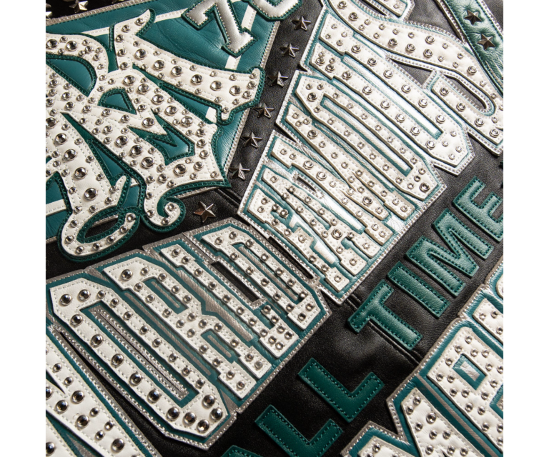 Pelle Pelle All Time Champions Jacket, Black / Dark Green / Silver / White, gallery detail 7