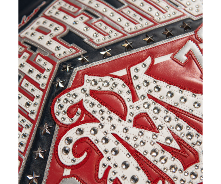 Pelle Pelle All Time Champions Jacket, Navy / Cabernet / Silver / White, gallery detail 10