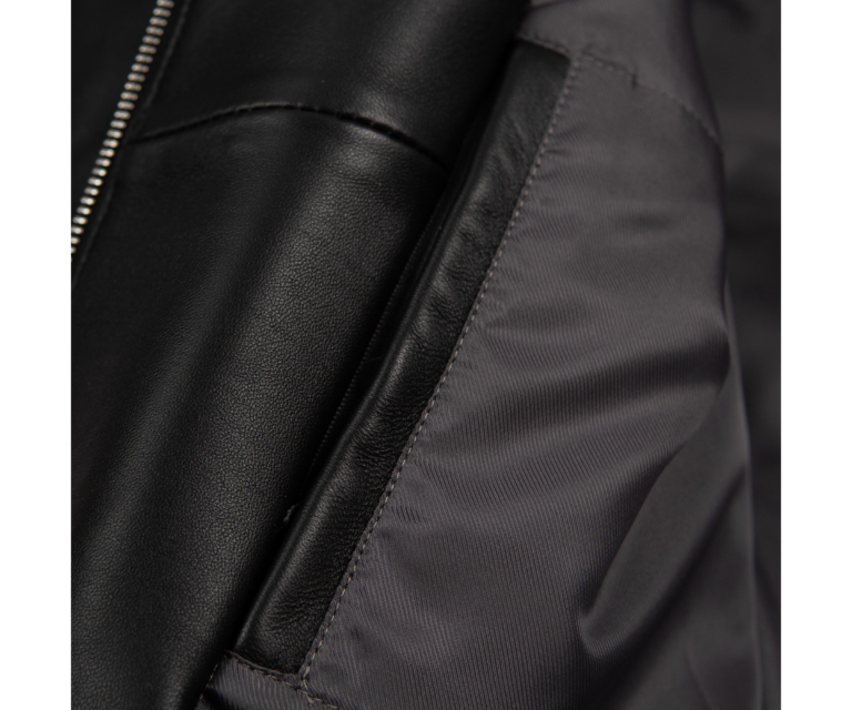 Basic Corded Pelle Pelle Jacket, Black, gallery detail 8