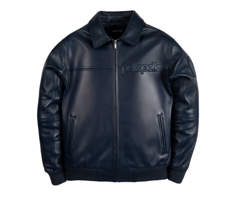 Basic Corded Pelle Pelle Jacket, Navy, front view
