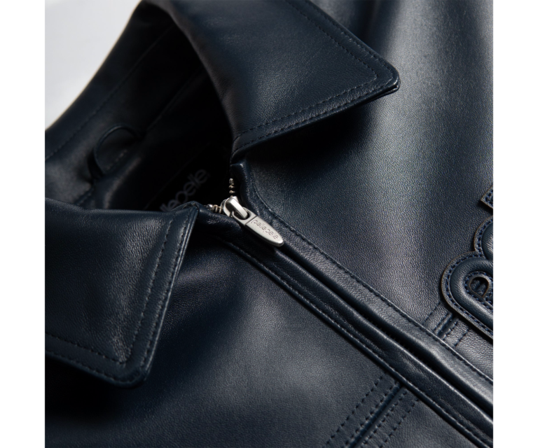 Basic Corded Pelle Pelle Jacket, Navy, gallery detail 3