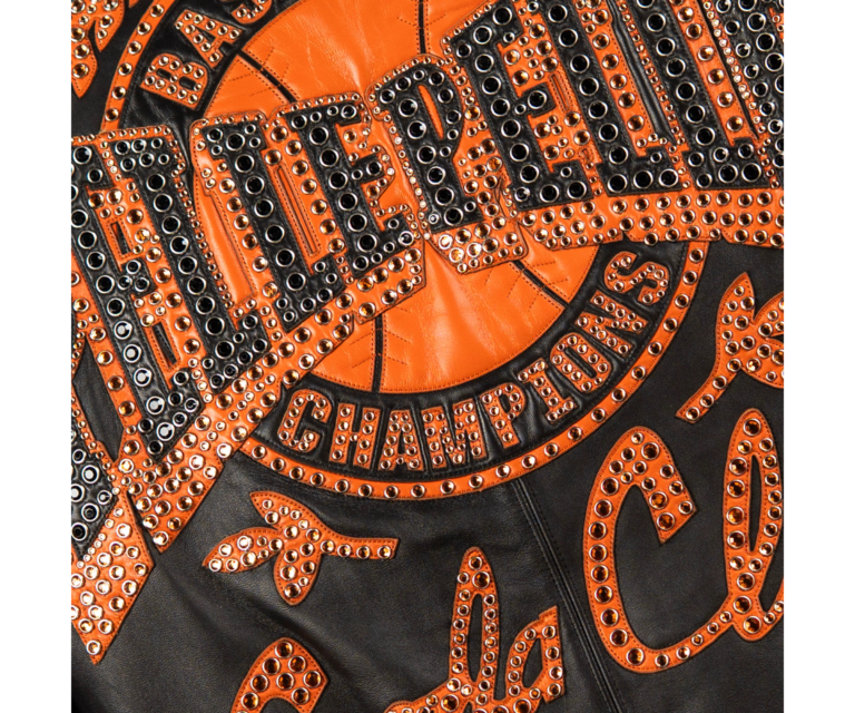 Pelle Pelle Champions Jacket, Black / Orange, gallery detail 8