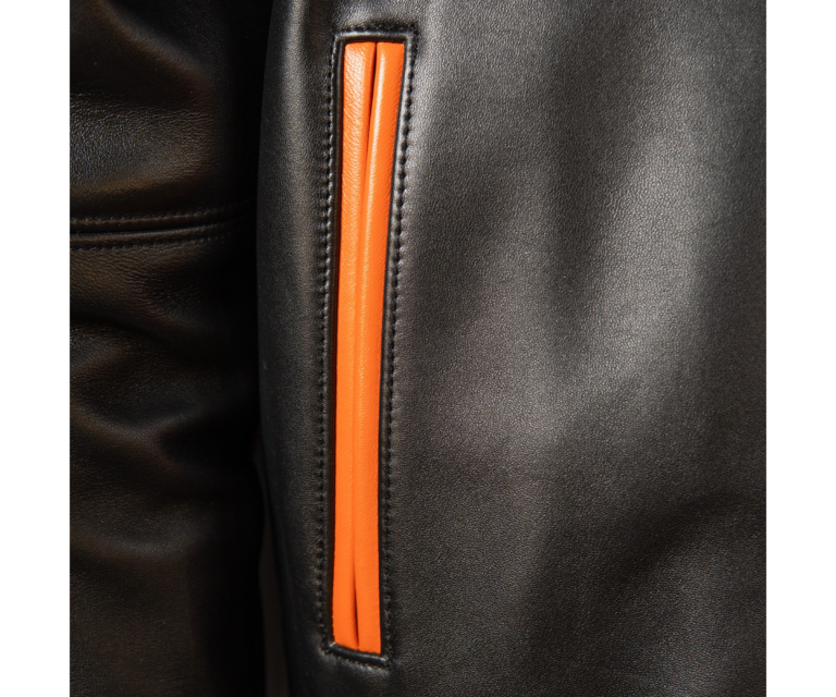 Pelle Pelle Champions Jacket, Black / Orange, gallery detail 6