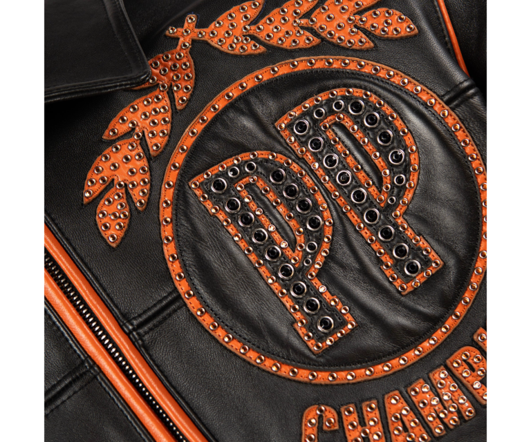 Pelle Pelle Champions Jacket, Black / Orange, gallery detail 7