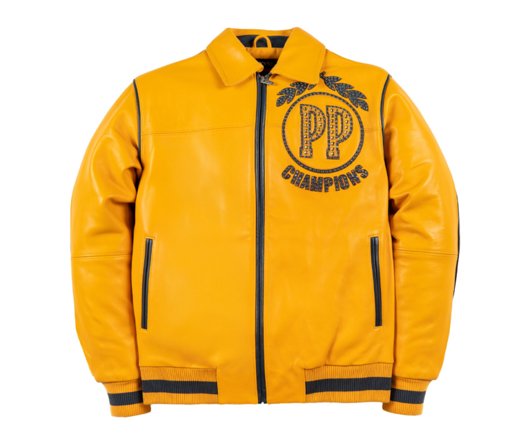 Pelle Pelle Champions Jacket, Maize / Navy, front view