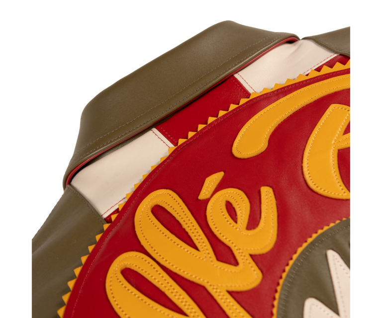 Pelle Pelle Checkered Soda Club Jacket, Olive / Cabernet / Ivory / Maize, gallery detail 5