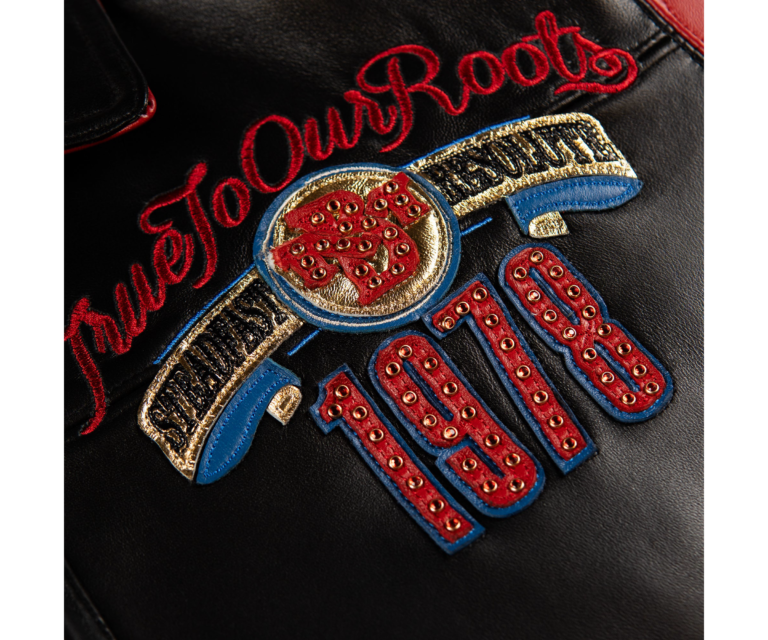 Pelle Pelle True To Our Roots Jacket, Black / Cabernet / Royal, gallery detail 7
