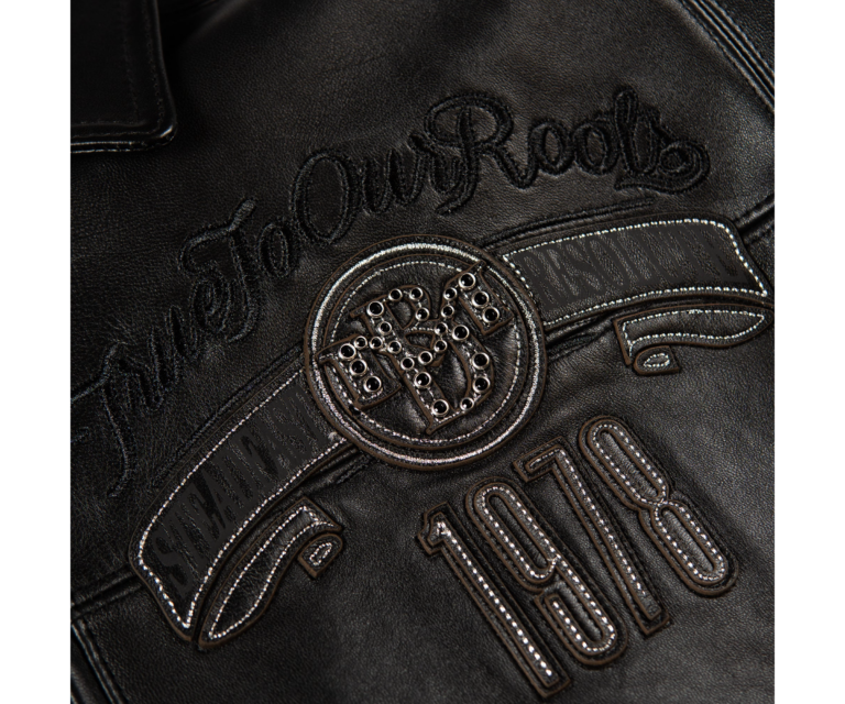 Pelle Pelle True To Our Roots Jacket, Black / Black w/ Silver Stitching, gallery detail 9