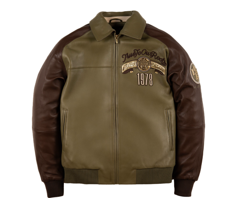 Pelle Pelle True To Our Roots Jacket, Olive / Brown / Ivory, front view