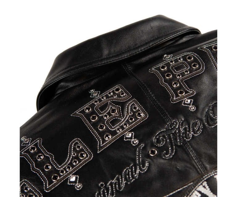 Pelle Pelle Unrivaled Anniversary Jacket, Black / Black w/ Silver Stitching, gallery detail 6