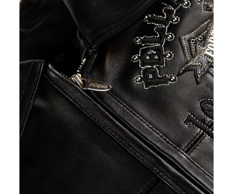 Pelle Pelle Unrivaled Anniversary Jacket, Black / Black w/ Silver Stitching, gallery detail 3