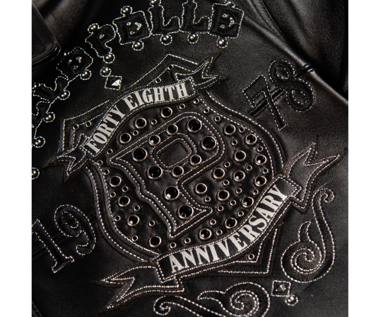 Pelle Pelle Unrivaled Anniversary Jacket, Black / Black w/ Silver Stitching, gallery detail 5