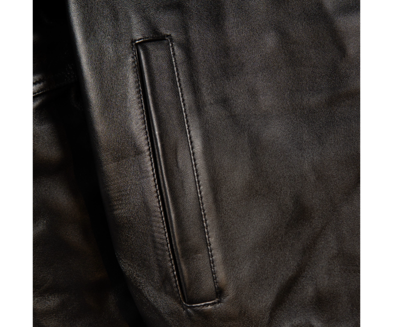 Pelle Pelle Unrivaled Anniversary Jacket, Black / Black w/ Silver Stitching, gallery detail 4