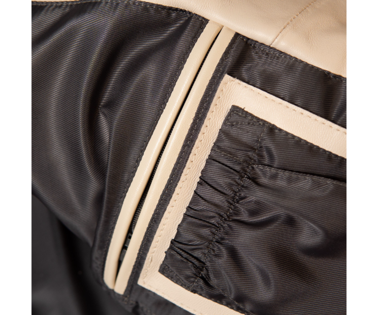 Pelle Pelle Unrivaled Anniversary Jacket, Ivory / Navy / Gold Foil / Cabernet, gallery detail 4