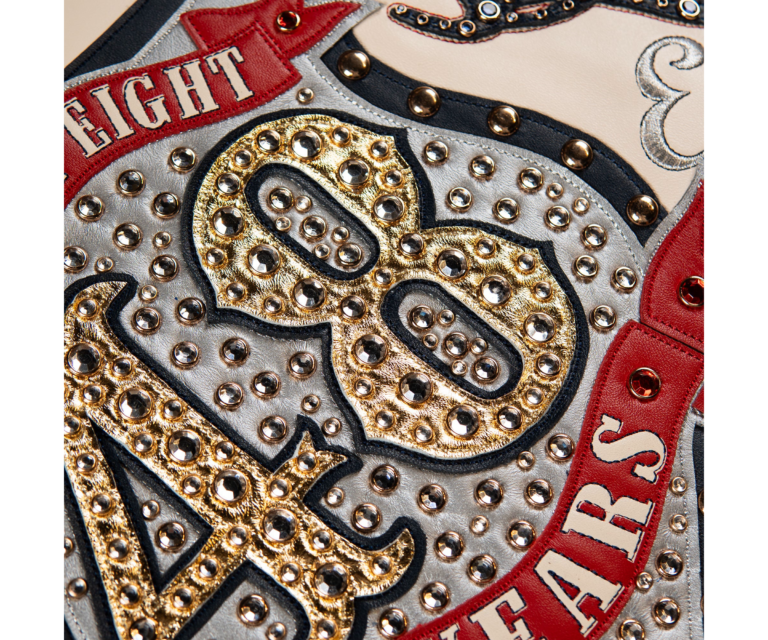Pelle Pelle Unrivaled Anniversary Jacket, Ivory / Navy / Gold Foil / Cabernet, gallery detail 8
