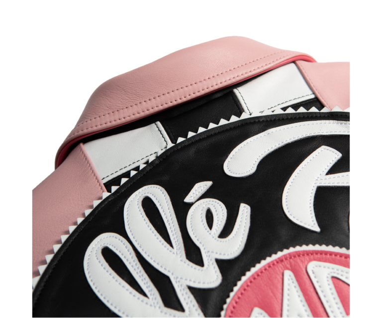 Pelle Pelle Checkered Soda Club Womens Crop Jacket, Light Pink / Pink / White / Black, gallery detail 8