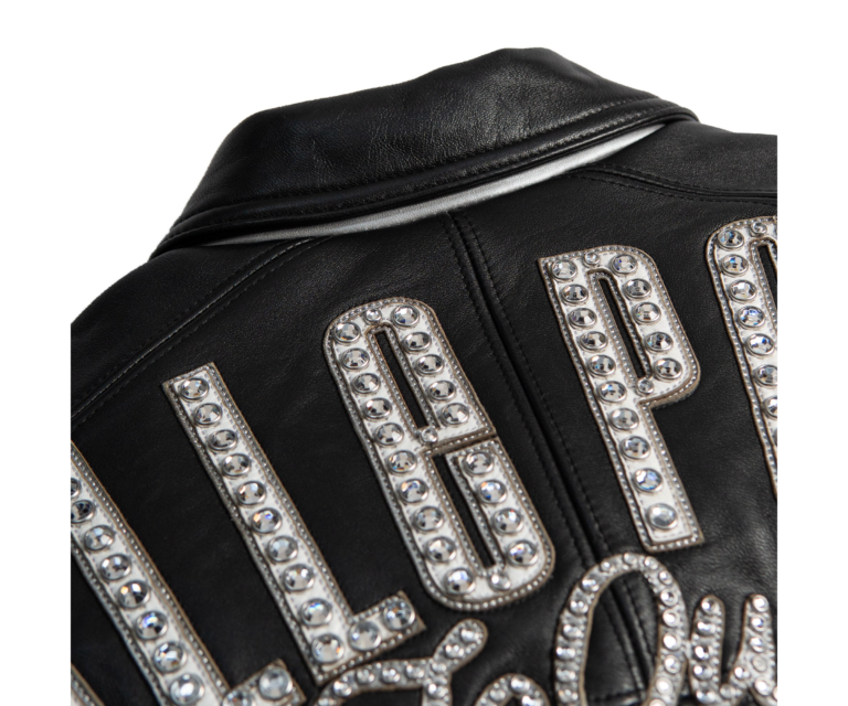 Pelle Pelle True To Our Roots Womens Crop Jacket, Black / White / Silver, gallery detail 8