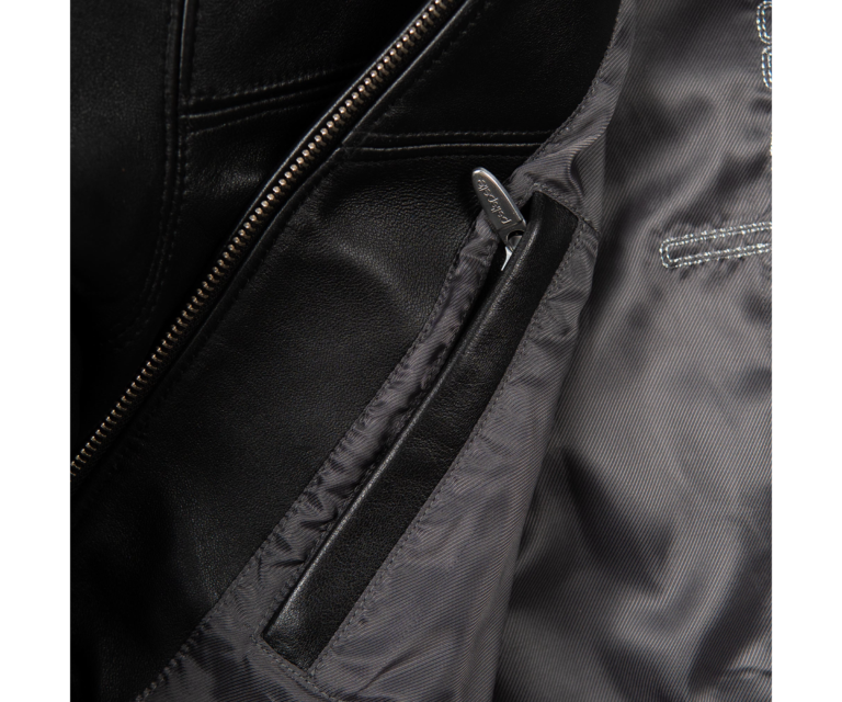 Pelle Pelle True To Our Roots Womens Crop Jacket, Black / White / Silver, gallery detail 4
