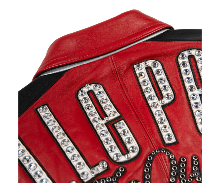 Pelle Pelle True To Our Roots Womens Crop Jacket, Cabernet / Black / White / Silver, gallery detail 9