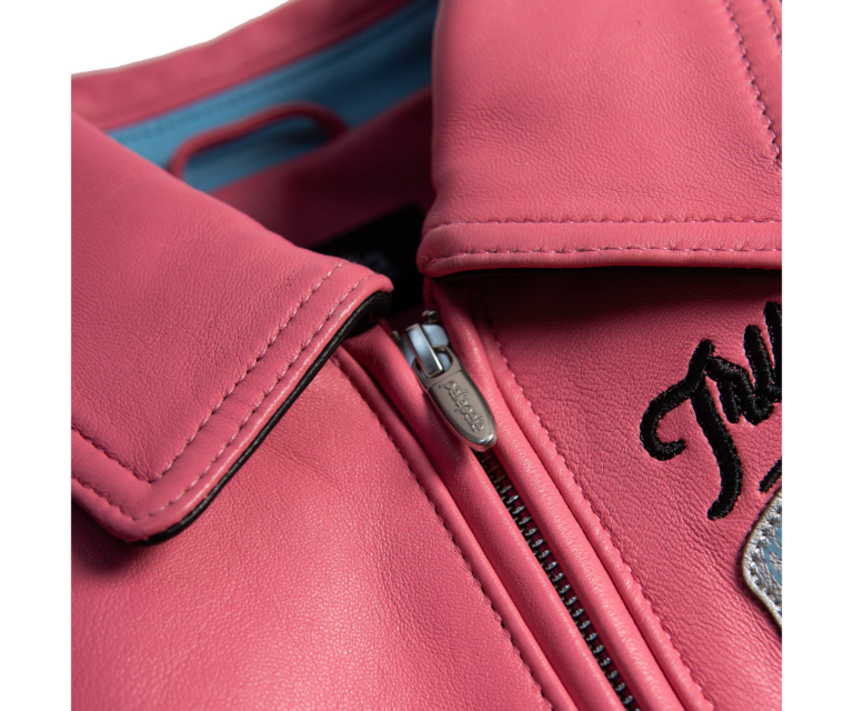 Pelle Pelle True To Our Roots Womens Crop Jacket, Pink / Black / White / Light Blue, gallery detail 3