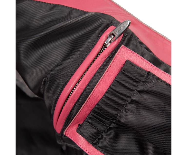 Pelle Pelle True To Our Roots Womens Crop Jacket, Pink / Black / White / Light Blue, gallery detail 7