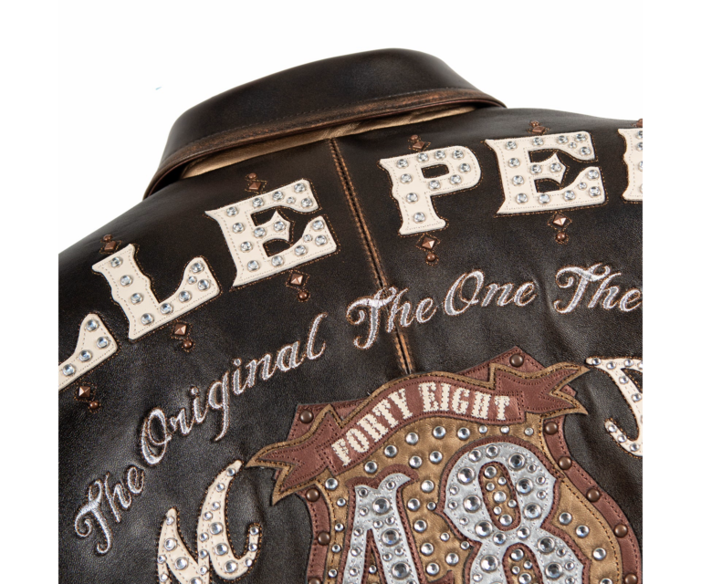 Pelle Pelle Unrivaled Anniversary Womens Crop Jacket, Brown Abrasion / Brown / Gold / Ivory, gallery detail 11