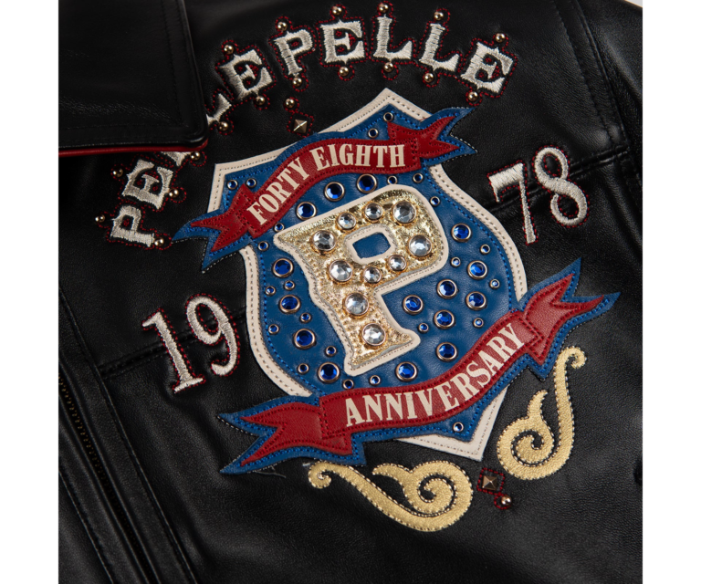 Pelle Pelle Unrivaled Anniversary Womens Crop Jacket, Black / Cabernet / Ivory / Royal, gallery detail 12