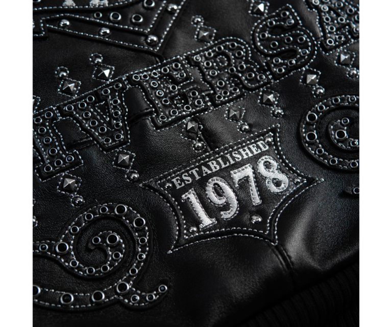 Pelle Pelle Unrivaled Anniversary Womens Crop Jacket, Black / Black w/ Silver Stitching, gallery detail 13