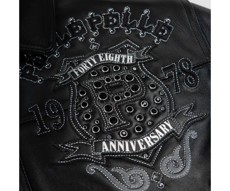Pelle Pelle Unrivaled Anniversary Womens Crop Jacket, Black / Black w/ Silver Stitching, gallery detail 9