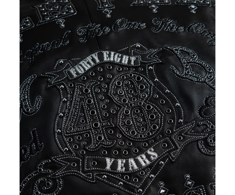 Pelle Pelle Unrivaled Anniversary Womens Crop Jacket, Black / Black w/ Silver Stitching, gallery detail 12
