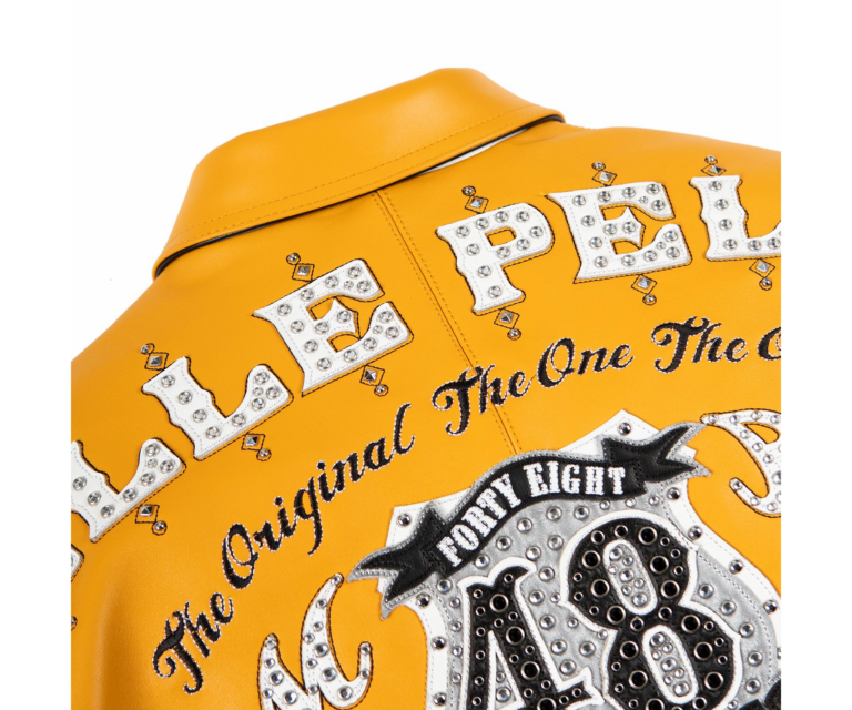 Pelle Pelle Unrivaled Anniversary Womens Crop Jacket, Maize / Black / White / Silver, gallery detail 10
