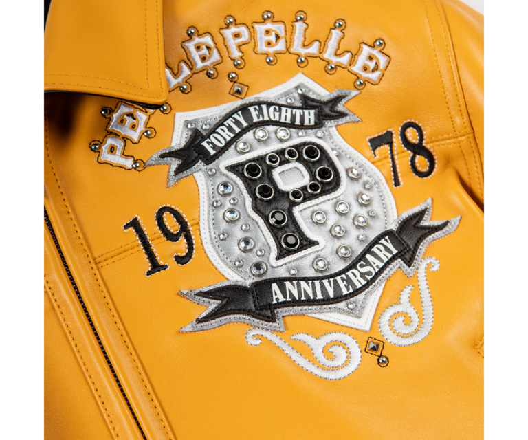 Pelle Pelle Unrivaled Anniversary Womens Crop Jacket, Maize / Black / White / Silver, gallery detail 4