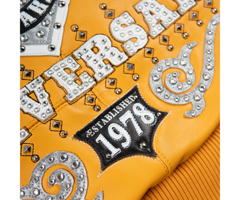 Pelle Pelle Unrivaled Anniversary Womens Crop Jacket, Maize / Black / White / Silver, gallery detail 9