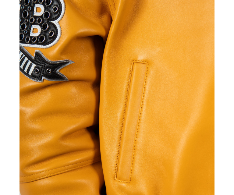 Pelle Pelle Unrivaled Anniversary Womens Crop Jacket, Maize / Black / White / Silver, gallery detail 8