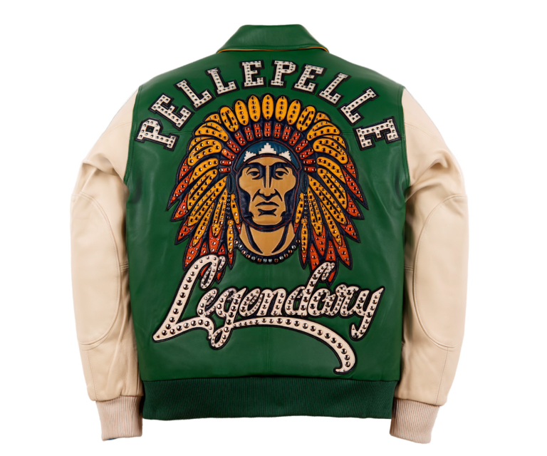 Pelle Pelle Legendary Jacket, Jet Green / Ivory, back view