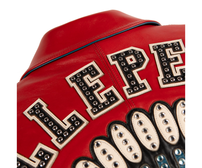 Pelle Pelle Legendary Jacket, Cabernet / Black / Teal / Ivory, gallery detail 4