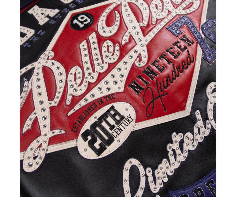 Pelle Pelle Only The Strong Jacket, Black / Purple / Cabernet / Ivory, gallery detail 8
