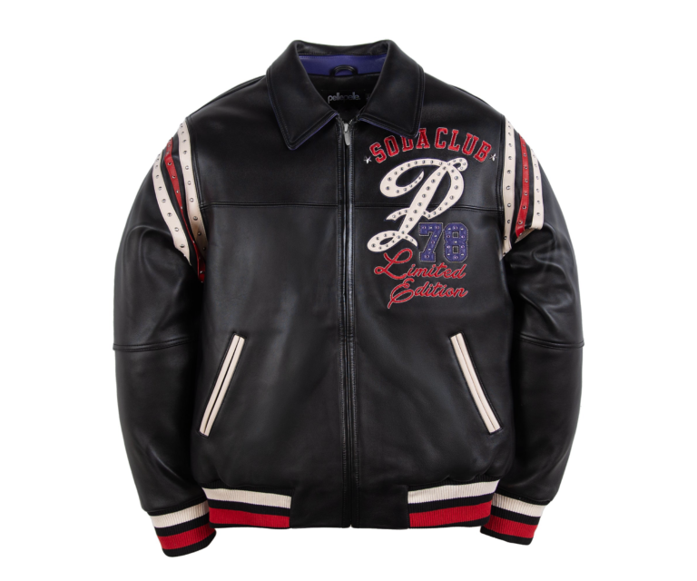 Pelle Pelle Only The Strong Jacket, Black / Purple / Cabernet / Ivory, front view