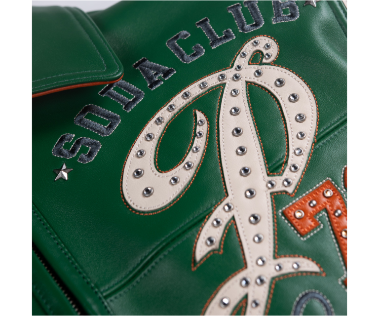 Pelle Pelle Only The Strong Jacket, Jet Green / Orange / Navy / Ivory, gallery detail 8