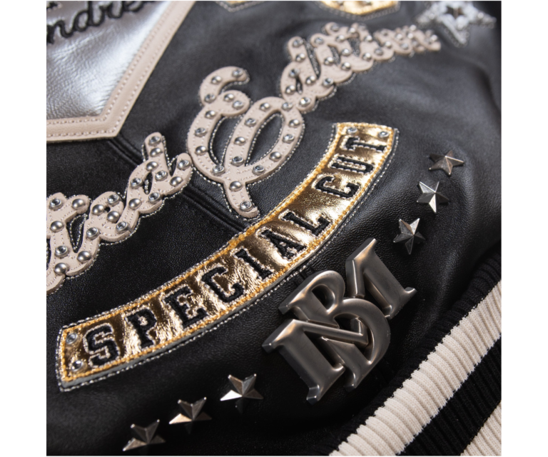 Pelle Pelle Only The Strong Womens Jacket, Black / Gold Foil / Silver / Ivory, gallery detail 3