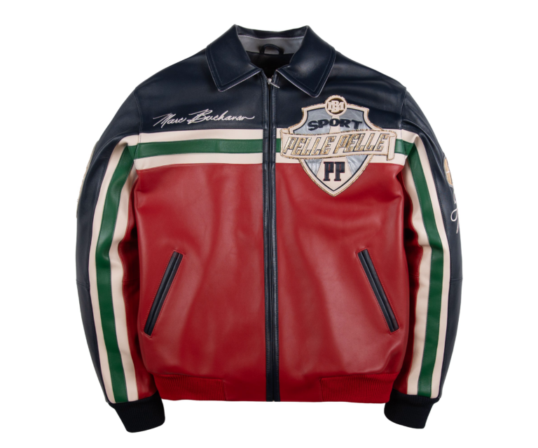 Pelle Pelle Racing Sport Jacket, Navy / Cabernet / Ivory / Silver, front view