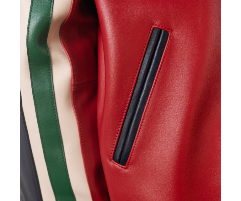 Pelle Pelle Racing Sport Jacket, Navy / Cabernet / Ivory / Silver, gallery detail 6