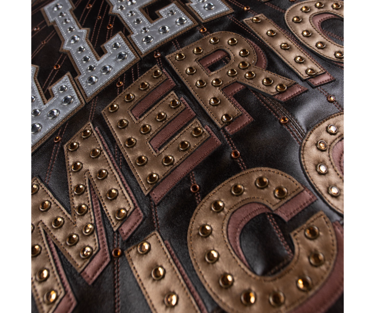 Pelle Pelle World Tour Icon Jacket, Brown Abrasion / Gold / Brown Metallic, gallery detail 8