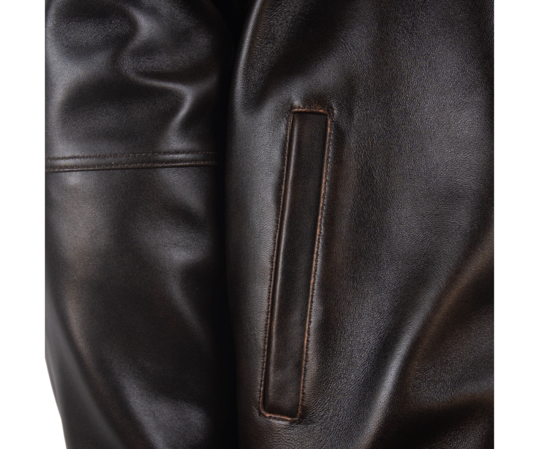 Pelle Pelle World Tour Icon Jacket, Brown Abrasion / Gold / Brown Metallic, gallery detail 6