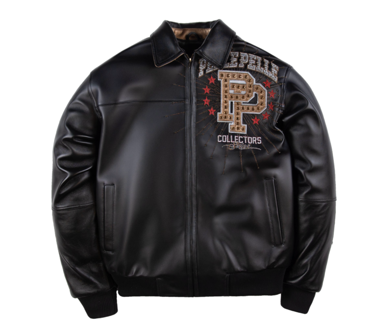 Pelle Pelle World Tour Icon Jacket, Black / Gold / Cabernet / Silver, front view