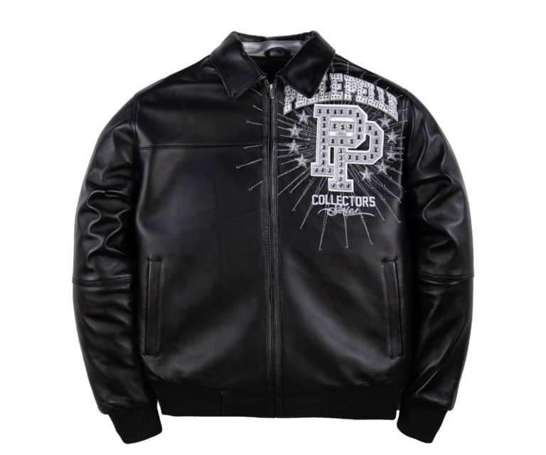 Pelle Pelle World Tour Icon Jacket, Black / Silver / White, front view