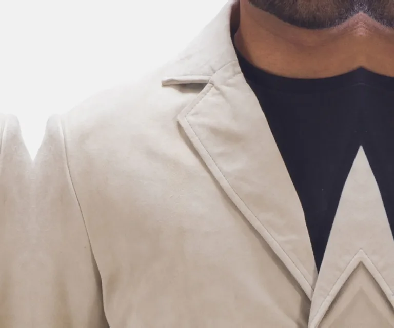 Professor By Day Suede Blazer — Front Placket & Refined Collar Detail